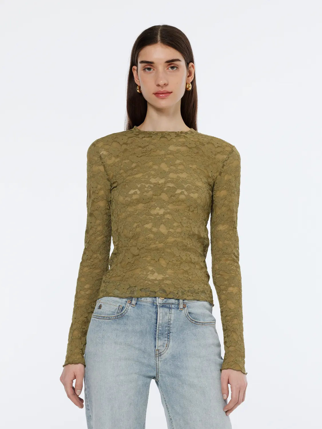 Floral lace LS T-shirt Scotch & Soda