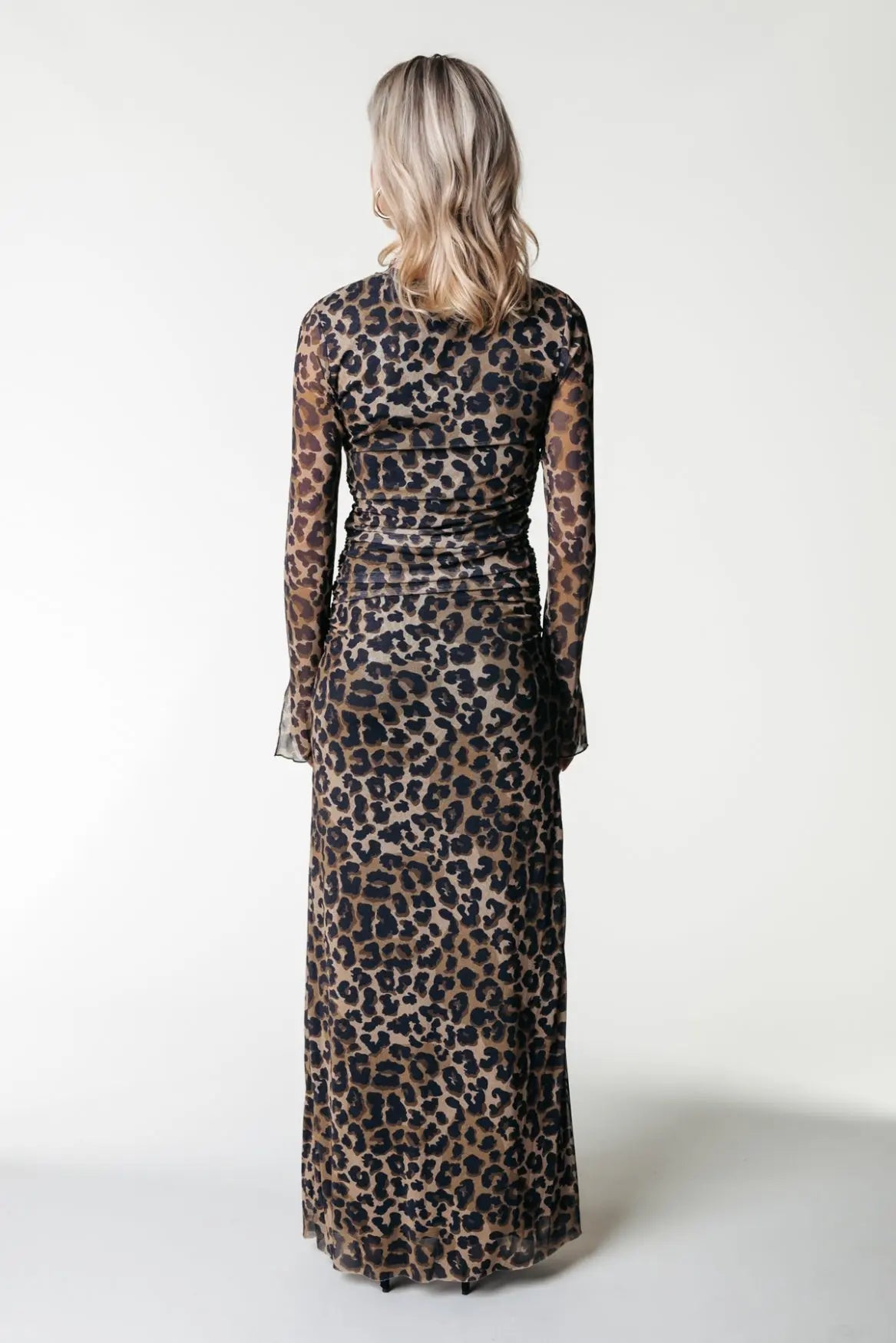 Maude Leopard Mesh Maxi Dress LS Colourful Rebel