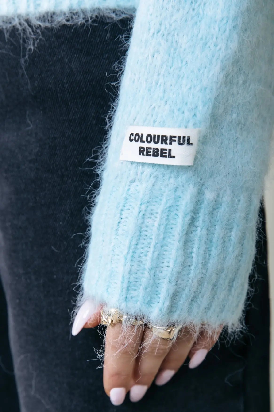 Olivia Crewneck Knitted Sweater Colourful Rebel