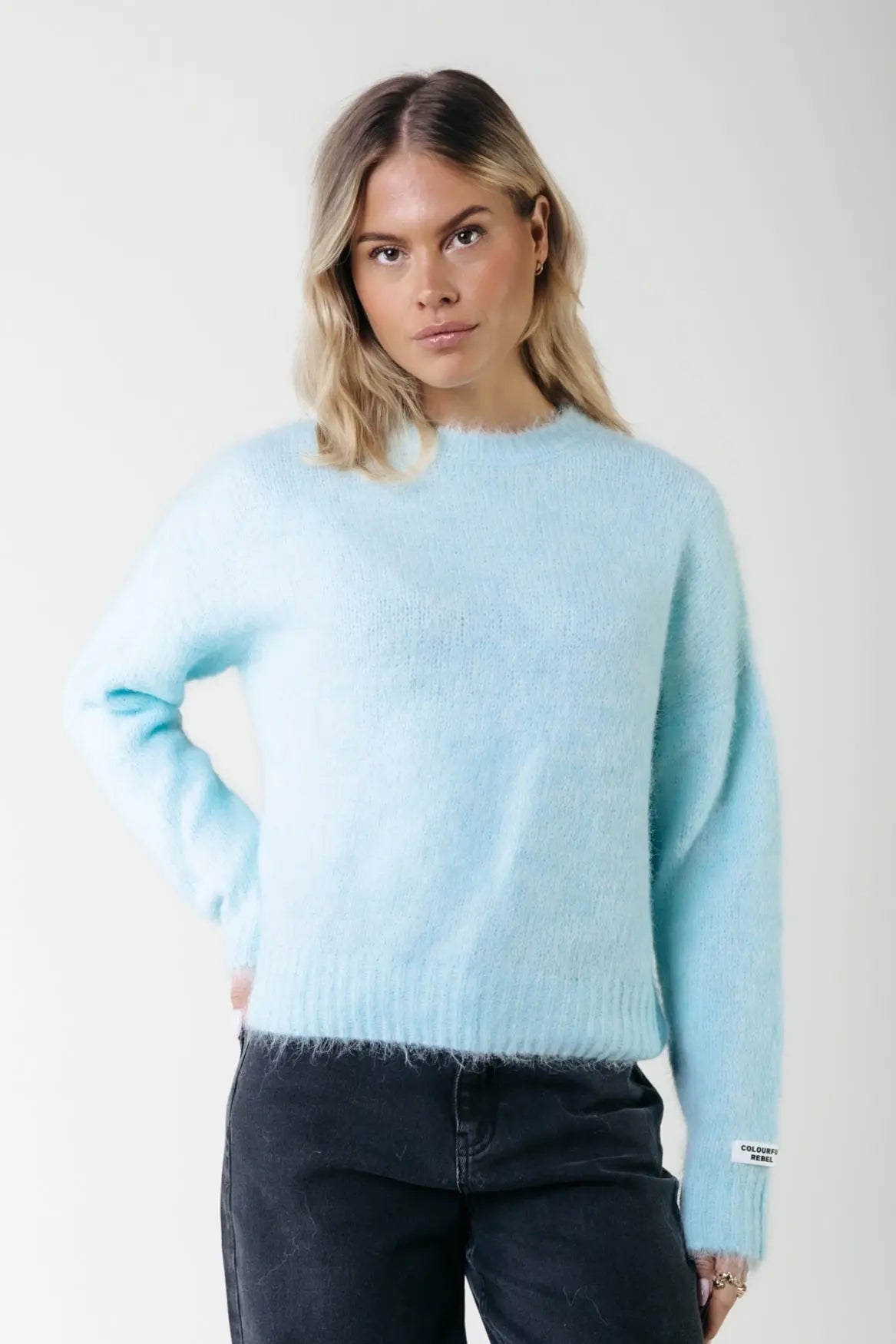 Olivia Crewneck Knitted Sweater Colourful Rebel