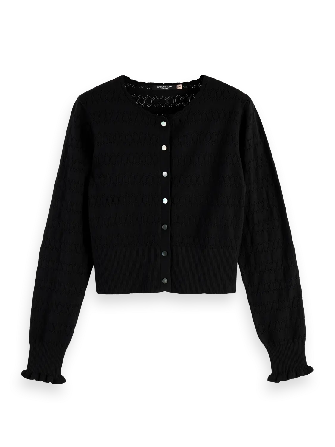 Pointelle stitch crew neck car Scotch & Soda