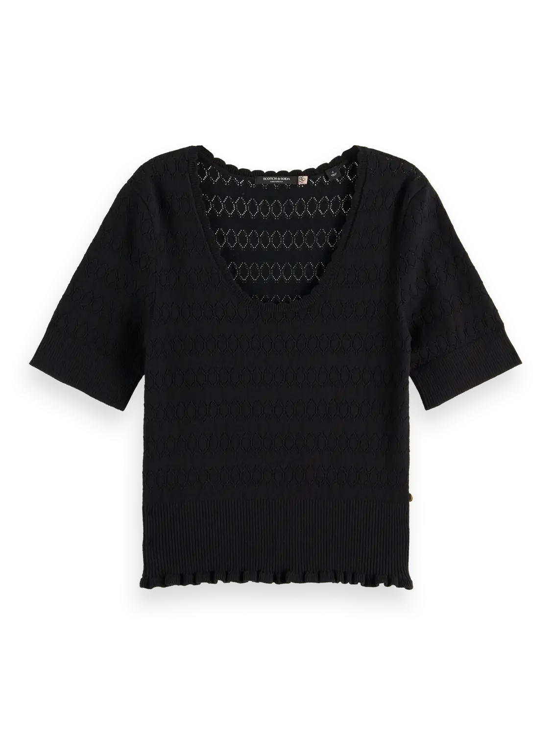 Pointelle stitch knitted tee Scotch & Soda