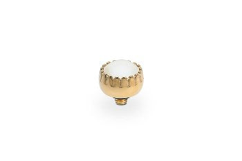 Qudo - Top London small 8mm crystal white pearl - Mokume