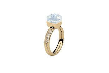 Qudo - ring Firenze big deluxe white delite - Mokume