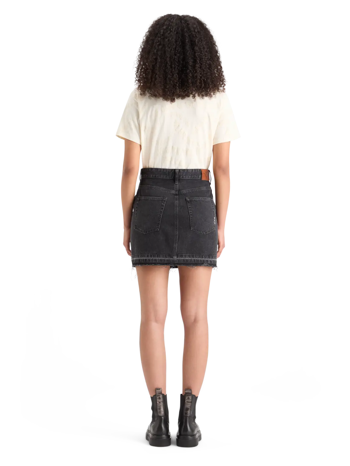 WASHED BLACK DENIM MINI SKIRT Scotch & Soda