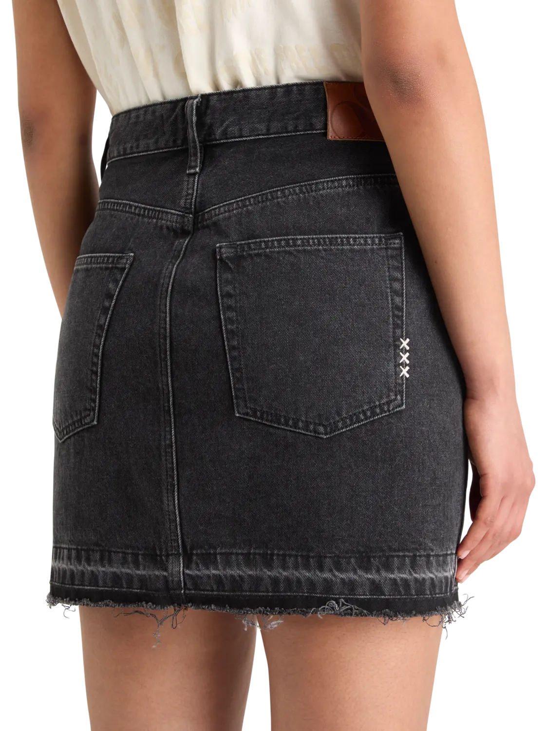 WASHED BLACK DENIM MINI SKIRT Scotch & Soda