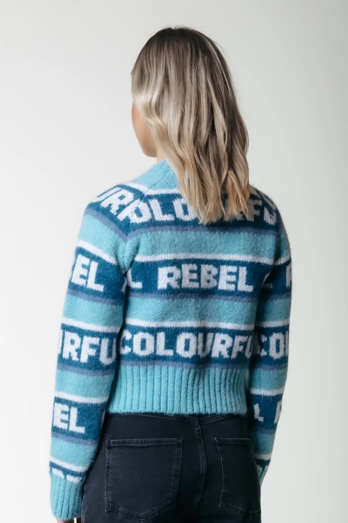 Ximenia CR Intarsia Knitted Sweater Colourful Rebel