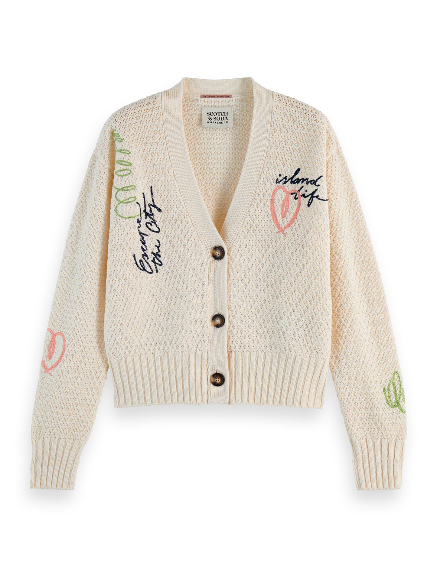 Embroidered relaxed cardigan Scotch & Soda